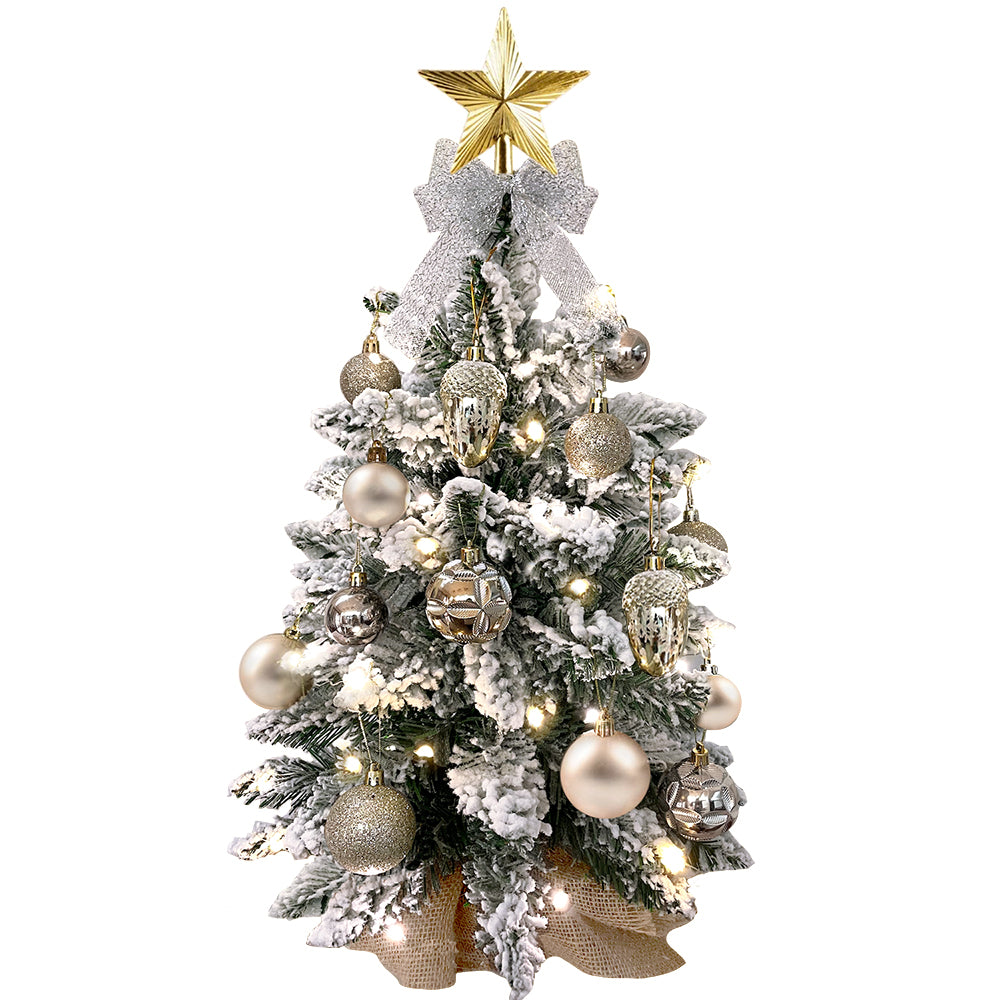 2ft Mini Christmas Tree With Light Artificial Small Tabletop Christmas Decoration